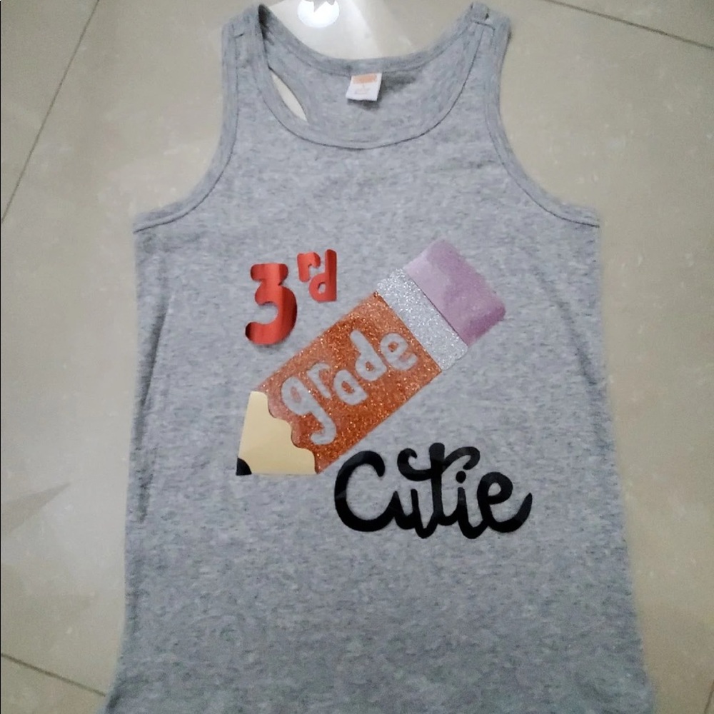 NWT Kids Tank Top Back Fit Style Hand Design n Cut